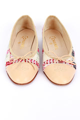 Chanel Cap Toe Tweed Ballet Flats front @recess la