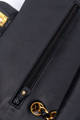 Vintage Chanel Double Flap Quilted Bag wear near inner pocket @recess la