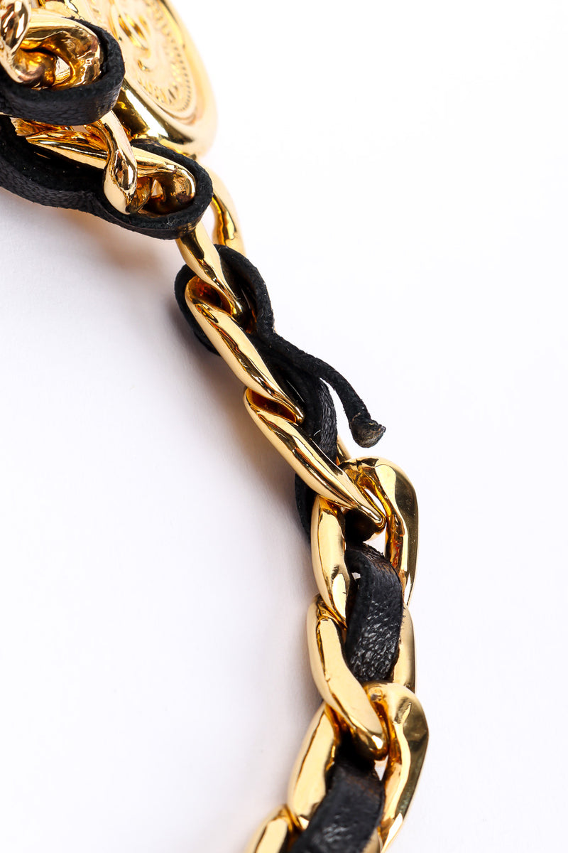CHANEL Black Leather & Gold Metal Belt Wide Oversized Multi CC