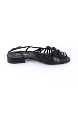 Chanel Camellia Flower Slingback Sandals left shoe inner side @recess la