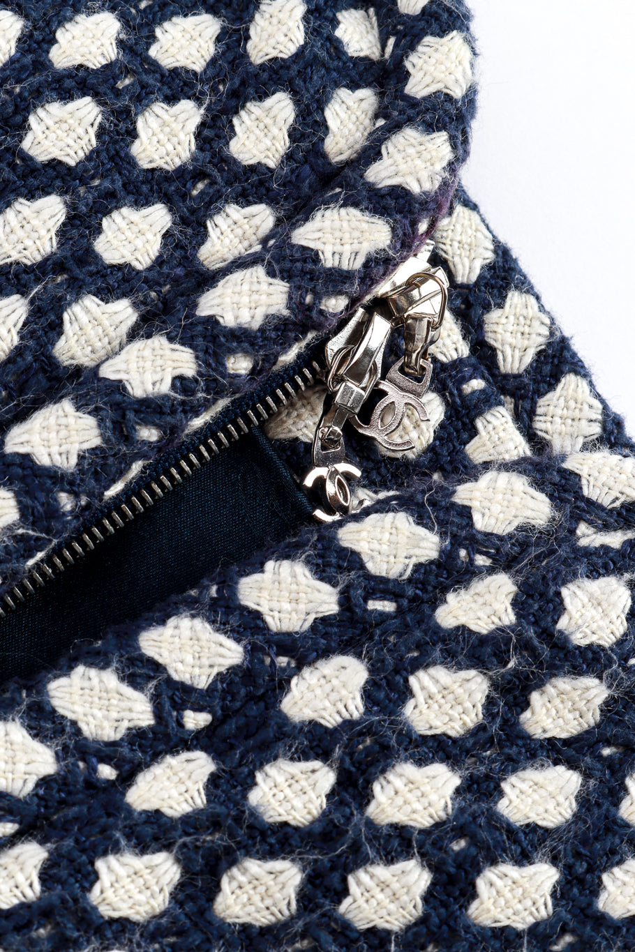Chanel 2008P Boucle Long Jacket zip detail @RECESS LA