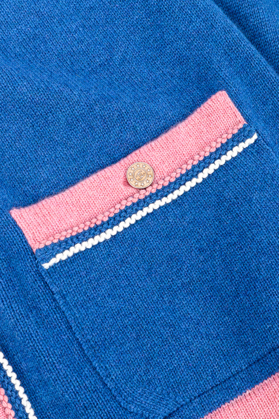 Chanel Cashmere Sweater pocket closeup @recess la