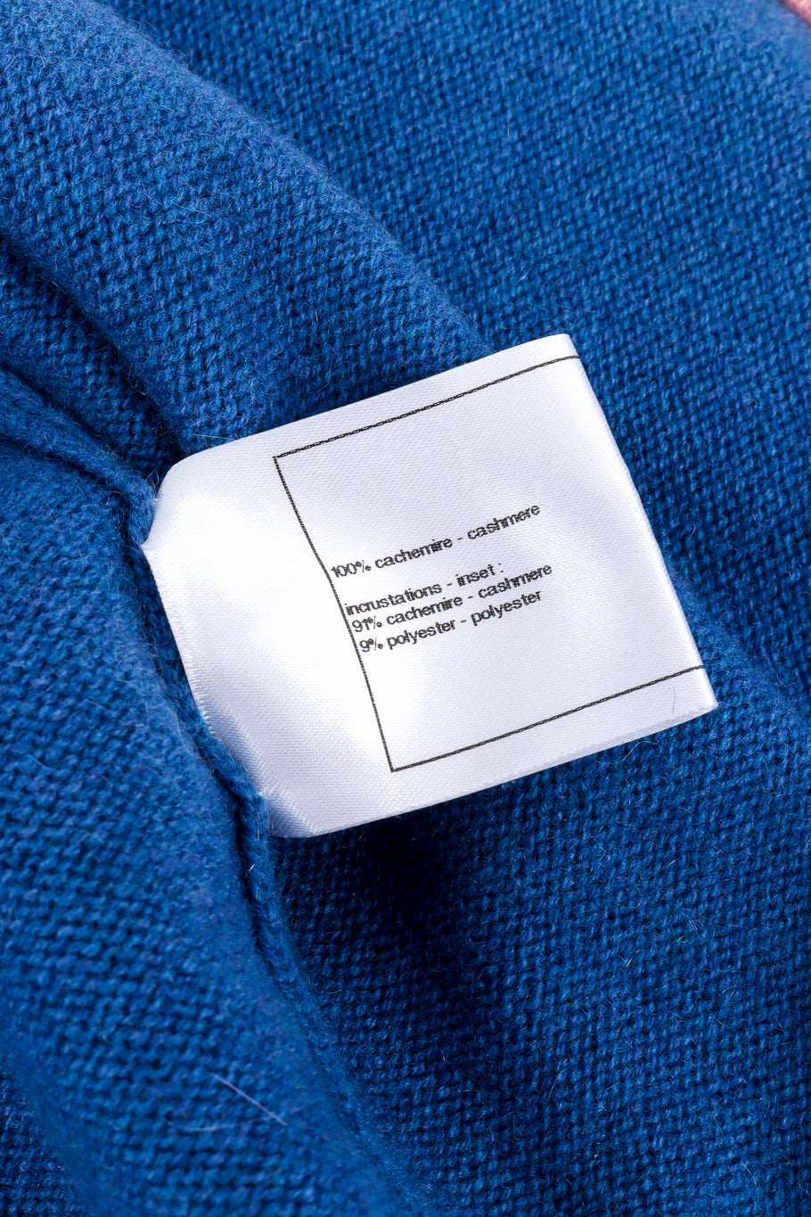 Chanel Cashmere Sweater content label @recess la