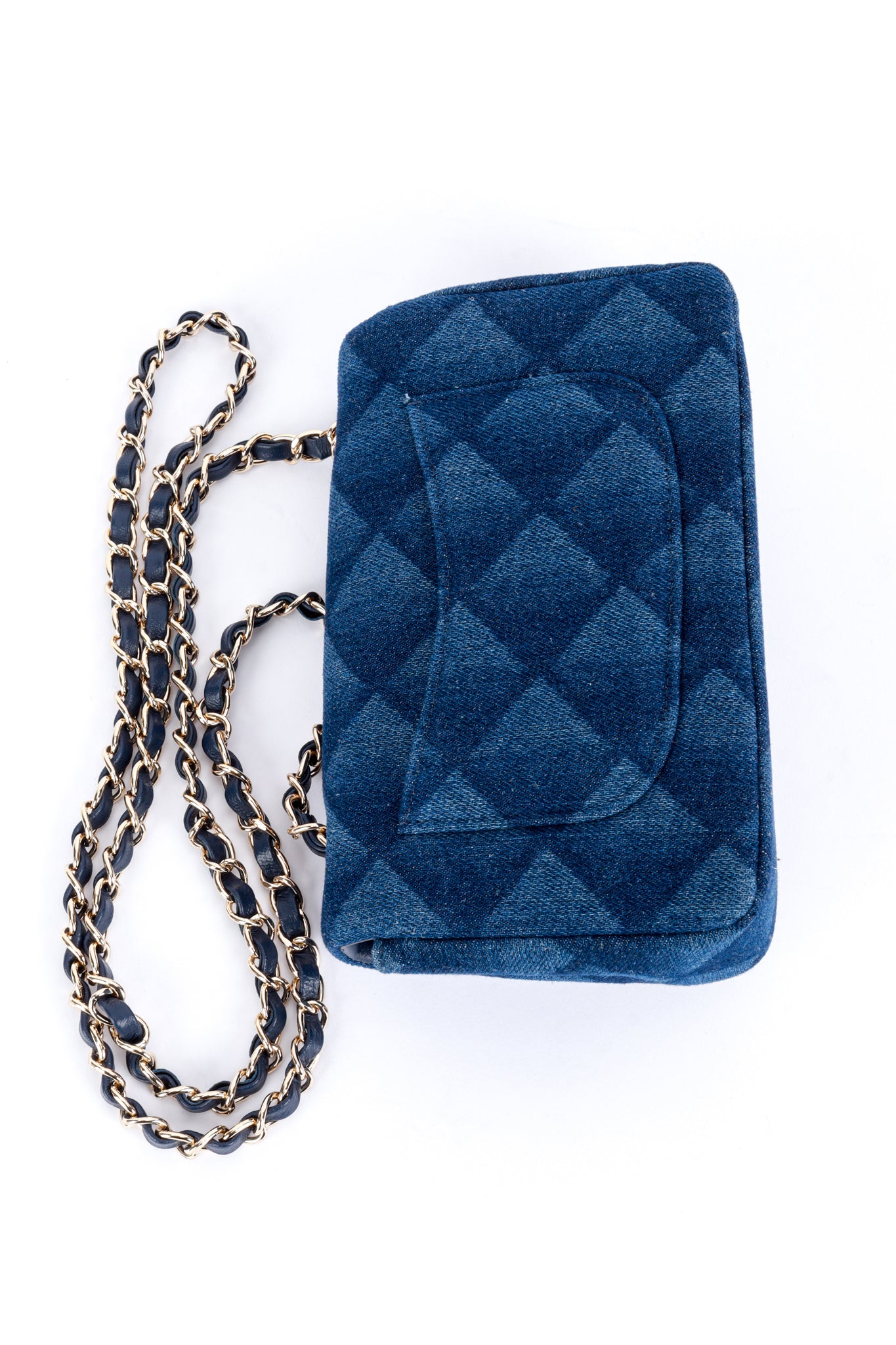 Chanel Printed Denim Flap Bag back @recess la