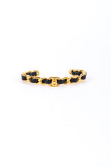 Chanel Woven Leather Chain Bangle front @recess la