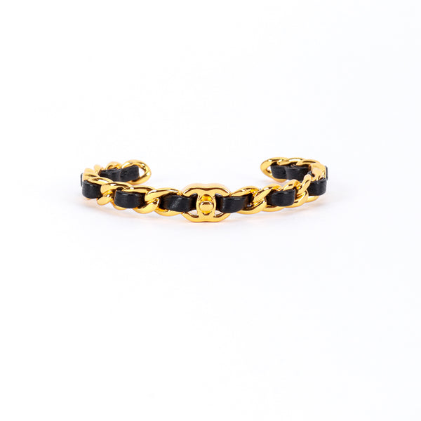 Chanel Woven Leather Chain Bangle – Recess