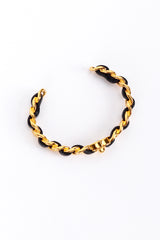 Chanel Woven Leather Chain Bangle top view @recess la