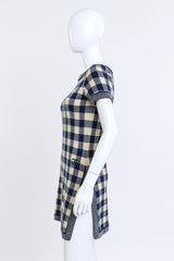 Chanel Checkered Cashmere Knit Dress side on mannequin @recess la