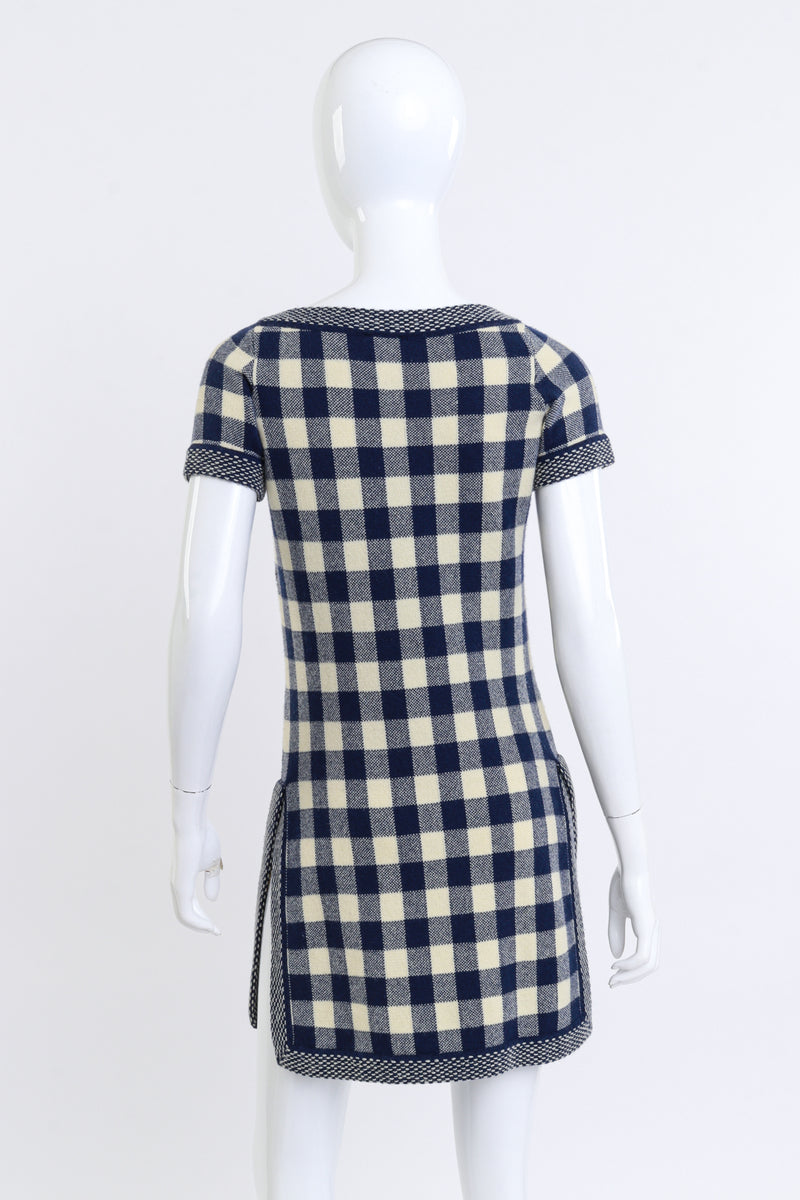 Chanel Checkered Cashmere Knit Dress back on mannequin @recess la