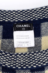 Chanel Checkered Cashmere Knit Dress label @recess la