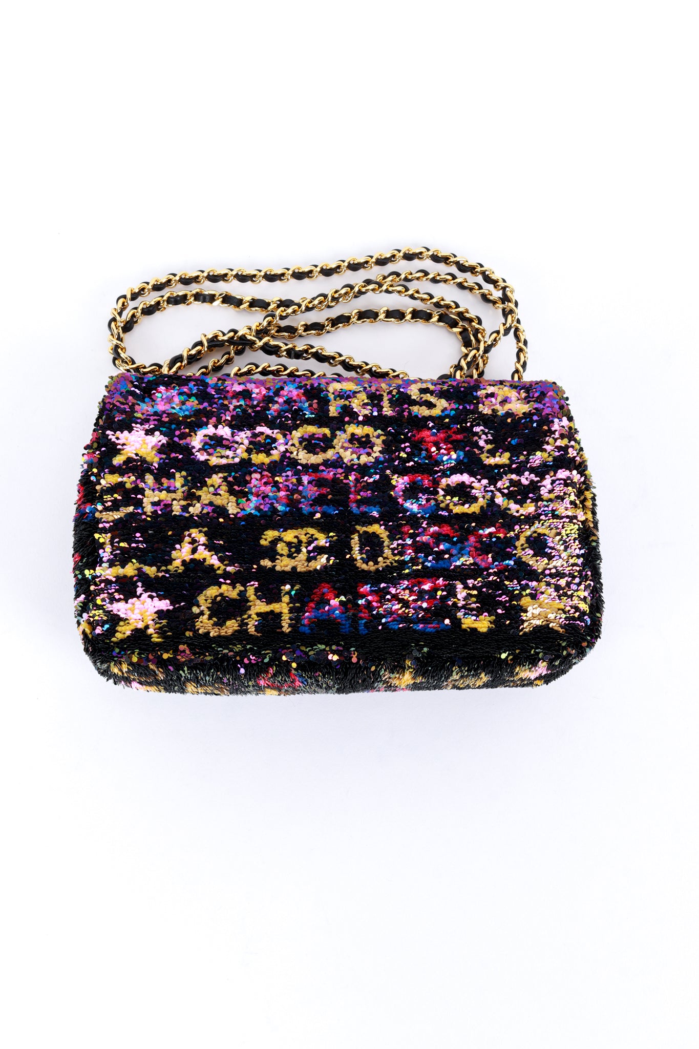 Chanel Logo Sequin Flap Bag back @recess la