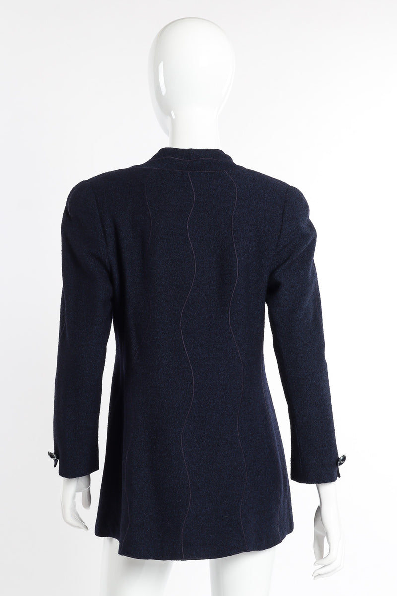 Vintage Chanel Couture Wave Wool Cardigan back view on mannequin @recessla