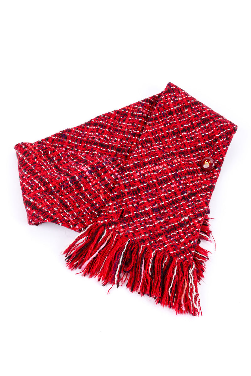 Chanel Bouclé Scarf Jacket scarf closeup @recessla