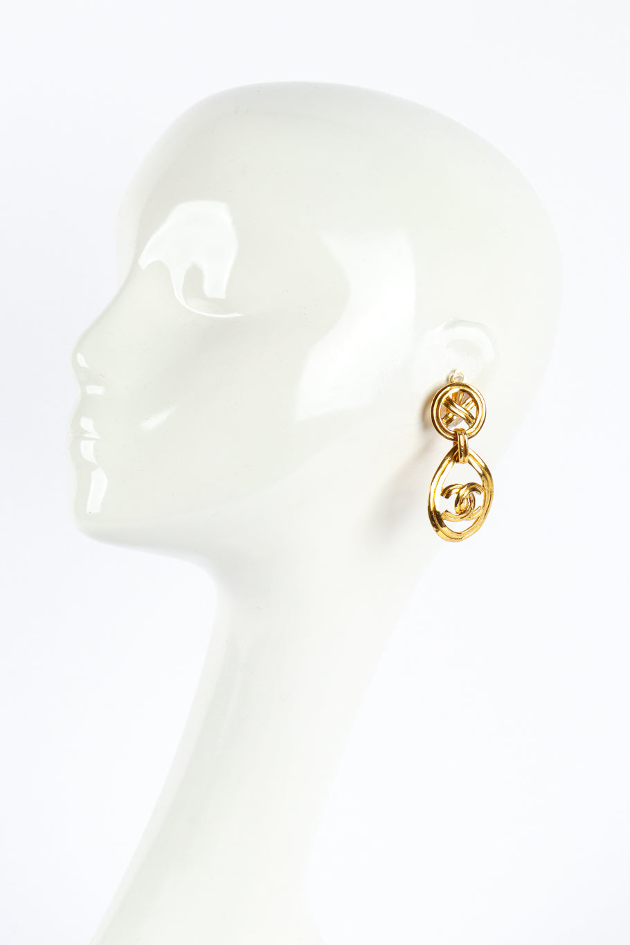 Chanel 1996P CC Teardrop Earrings mannequin @RECESS LA