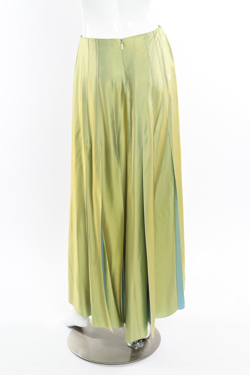 Iridescent maxi skirt by Chanel on mannequin back @recessla