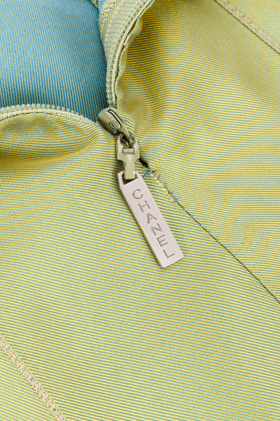 Iridescent maxi skirt by Chanel zipper close @recessla
