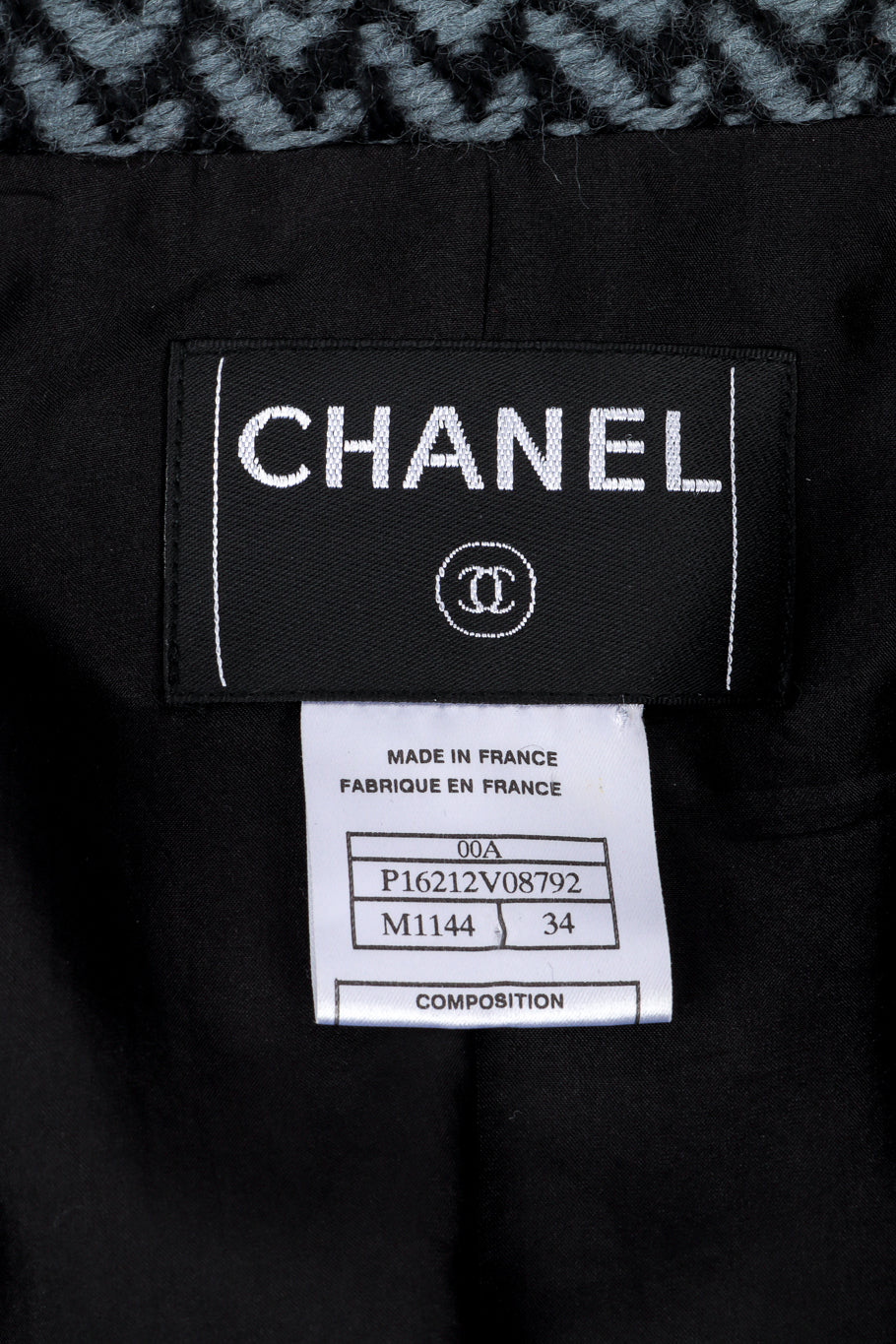 Chanel 2000 F/W Knit Wool Jacket signature label @recess la