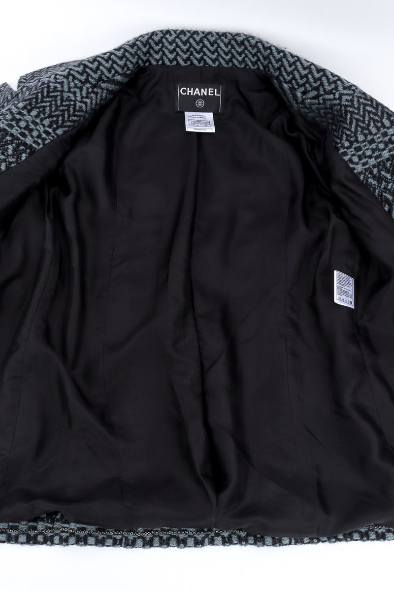 Chanel 2000 F/W Knit Wool Jacket view of lining @recess la