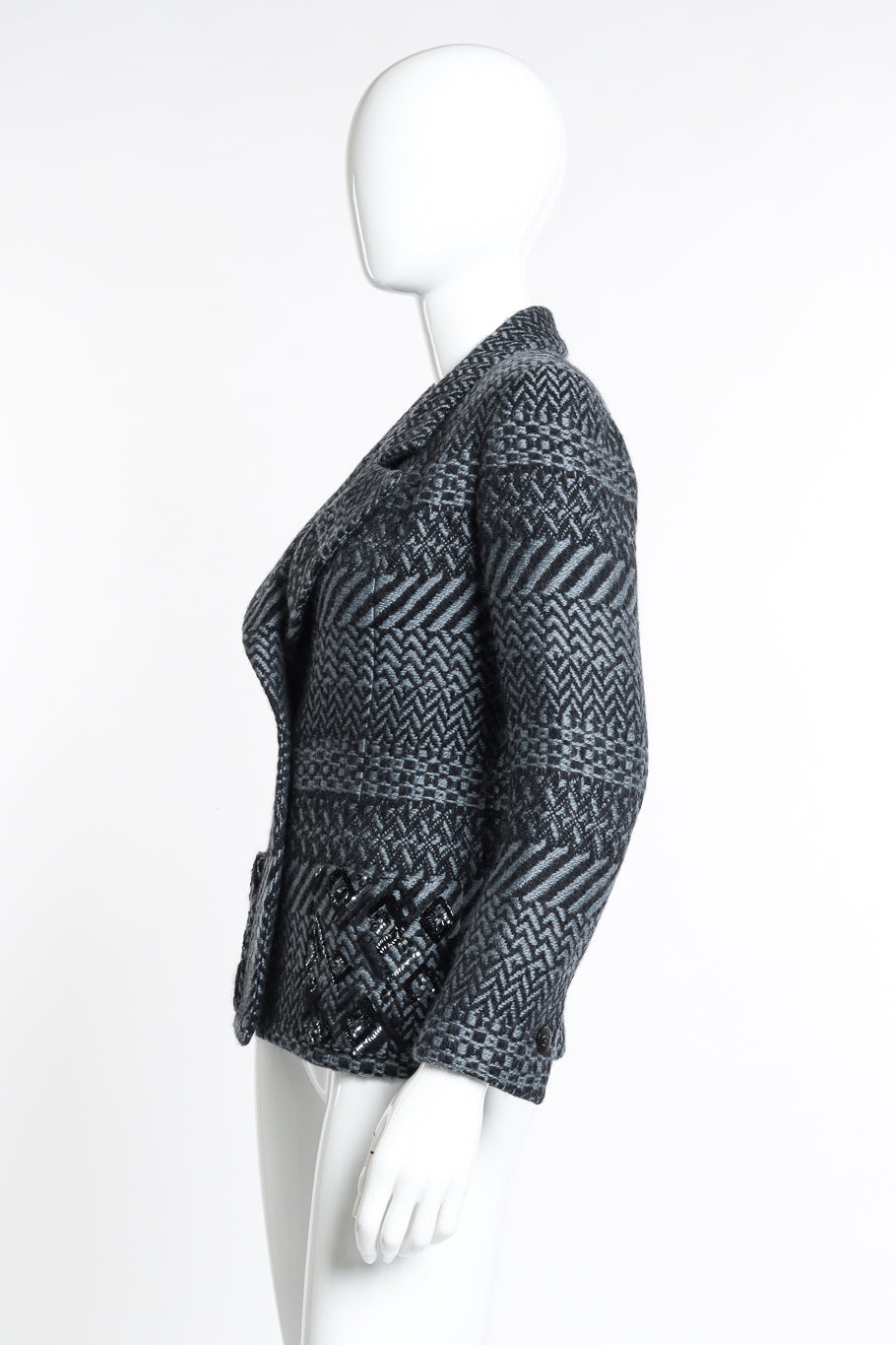 Chanel 2000 F/W Knit Wool Jacket side on mannequin @recess la