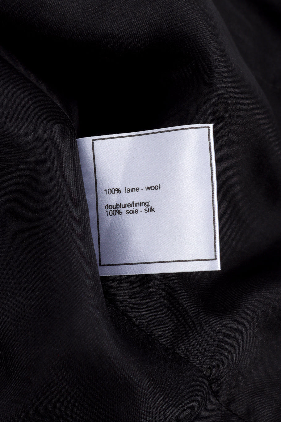 Chanel 2000 F/W Knit Wool Jacket content label @recess la