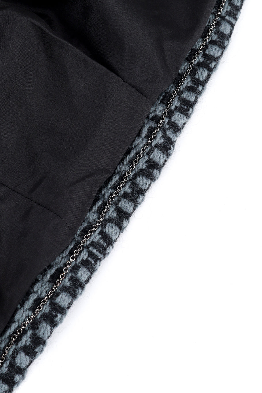 Chanel 2000 F/W Knit Wool Jacket hem chain @recess la