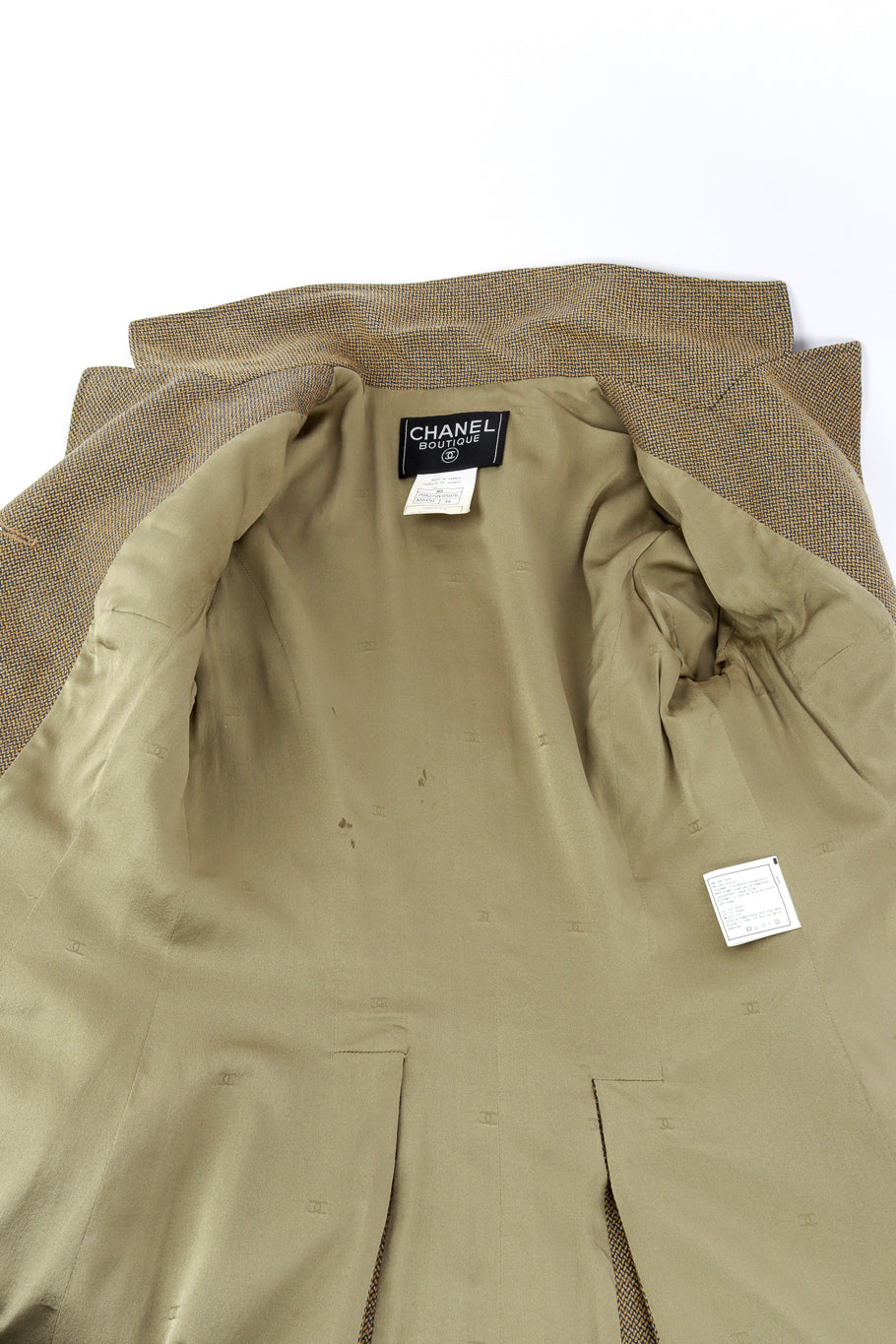 Chanel 1996 Military Blazer lining @RECESS LA