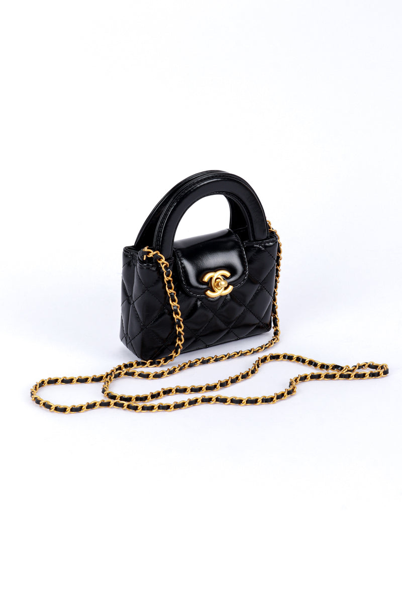 Chanel Mini Nano Kelly Leather Bag 3/4 front @recess la