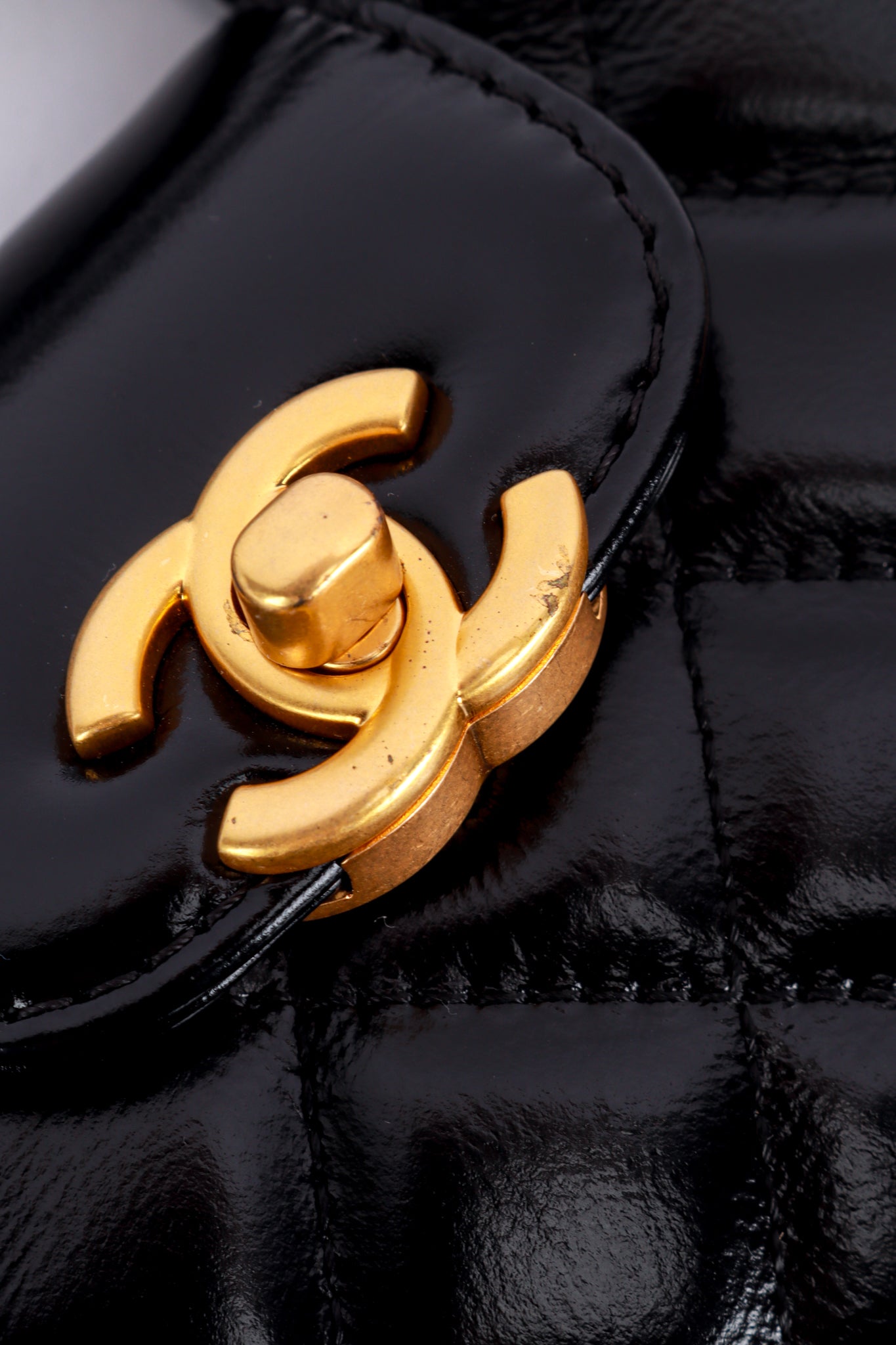 Chanel Mini Nano Kelly Leather Bag emblem detail @recess la