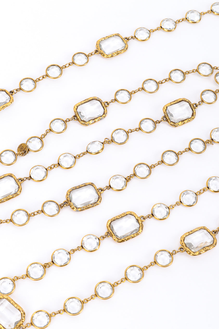 Vintage Chanel Crystal Sautoir Necklace II crystal strand @recessla