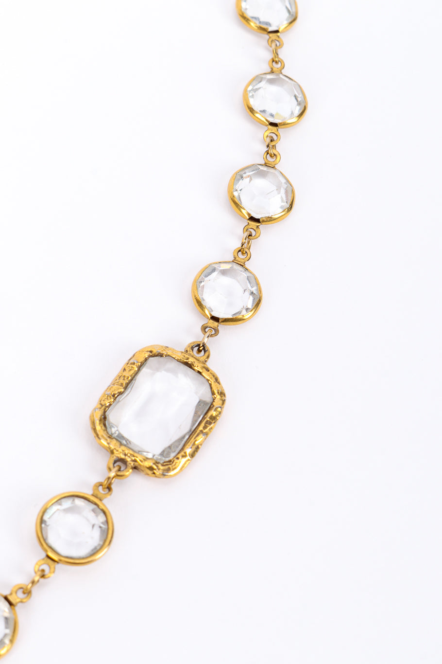 Vintage Chanel Crystal Sautoir Necklace II crystal closeup @recessla