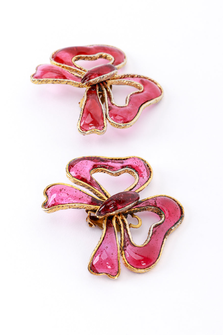 Chanel Ribbon Bow Gripoix Earrings detail @RECESS LA