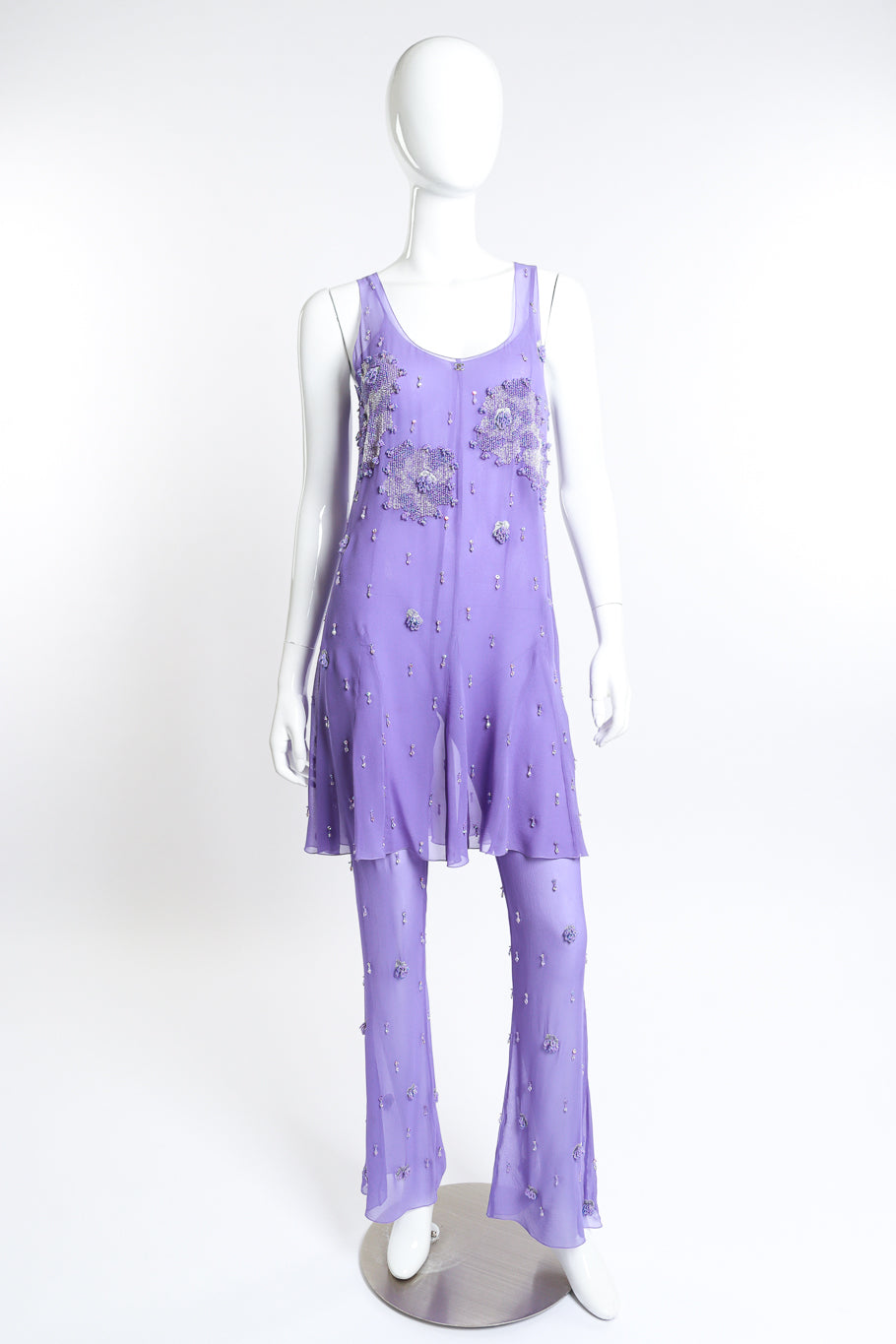 Vintage 2000 F/W Crystal Jumpsuit Tunic Set front mannequin @RECESS LA