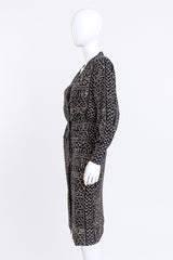 Vintage Chanel Tribal Print Shirtdress side on mannequin @recess la