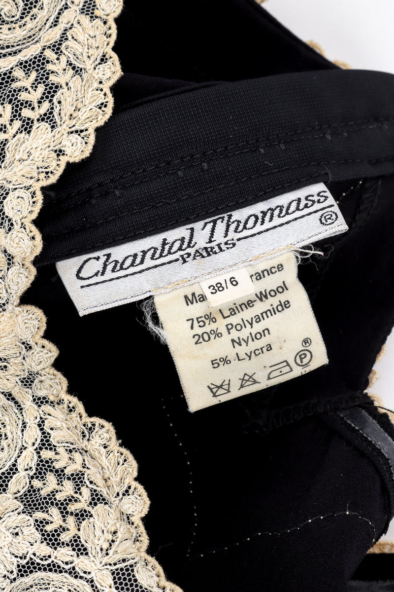 Vintage Chantal Thomass Lace Trim Corset & Skirt Set top signature label @recess la