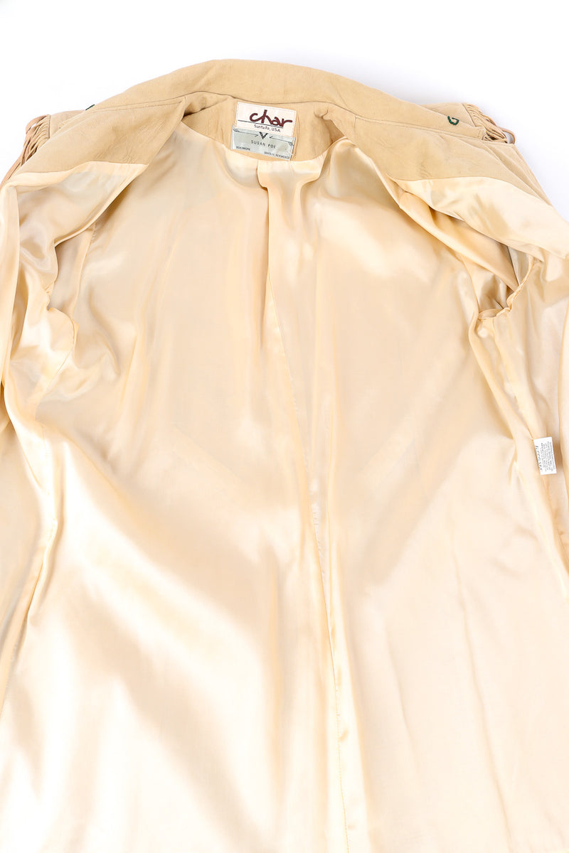 Vintage Char suede fringe jacket inner lining @Recessla