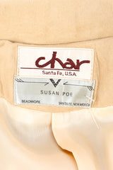 Vintage Char suede fringe jacket label closeup @Recessla