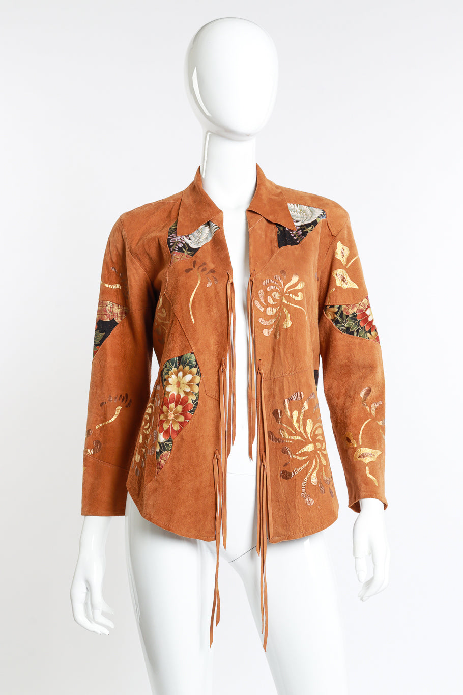 Chinoiserie Suede Jacket by Char front mannequin @RECESS LA