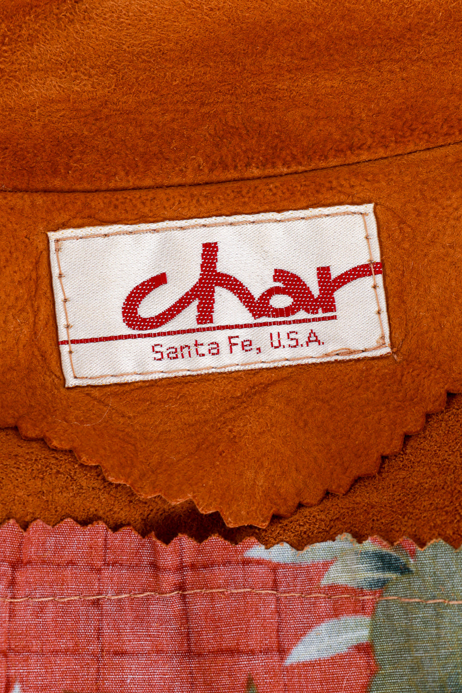 Chinoiserie Suede Jacket by Char label detail @RECESS LA