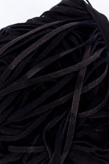 Vintage Char & Sher Microsuede Fringe Wrap Skirt fringe wear closeup @recess la