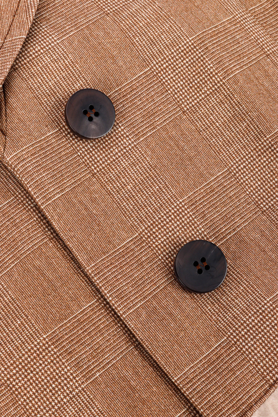 Chloé Equin Print Plaid Trench Coat button closure closeup @recessla