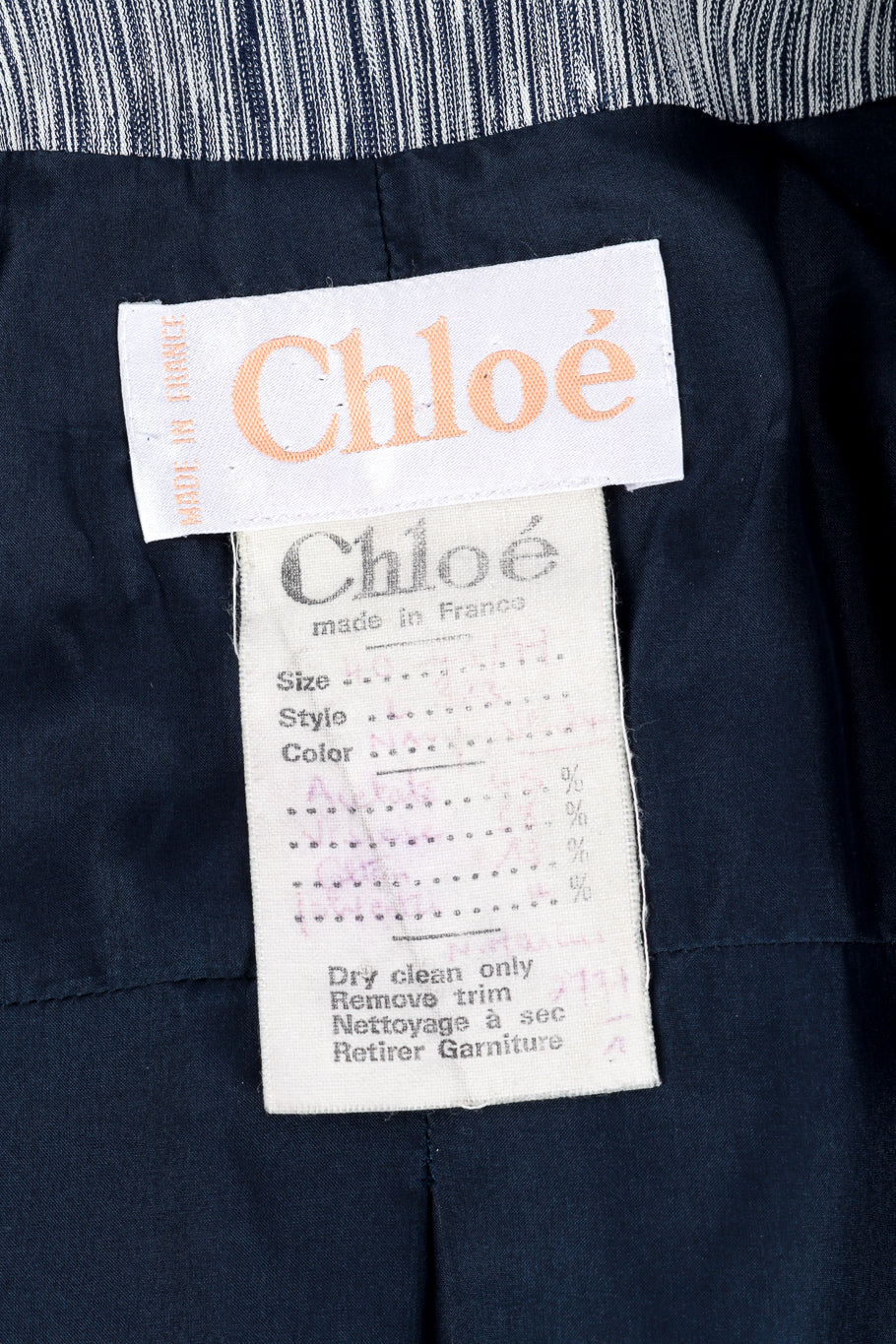 Chloé Woodgrain Stripe Jacket & Pant Set jacket signature label @recess la