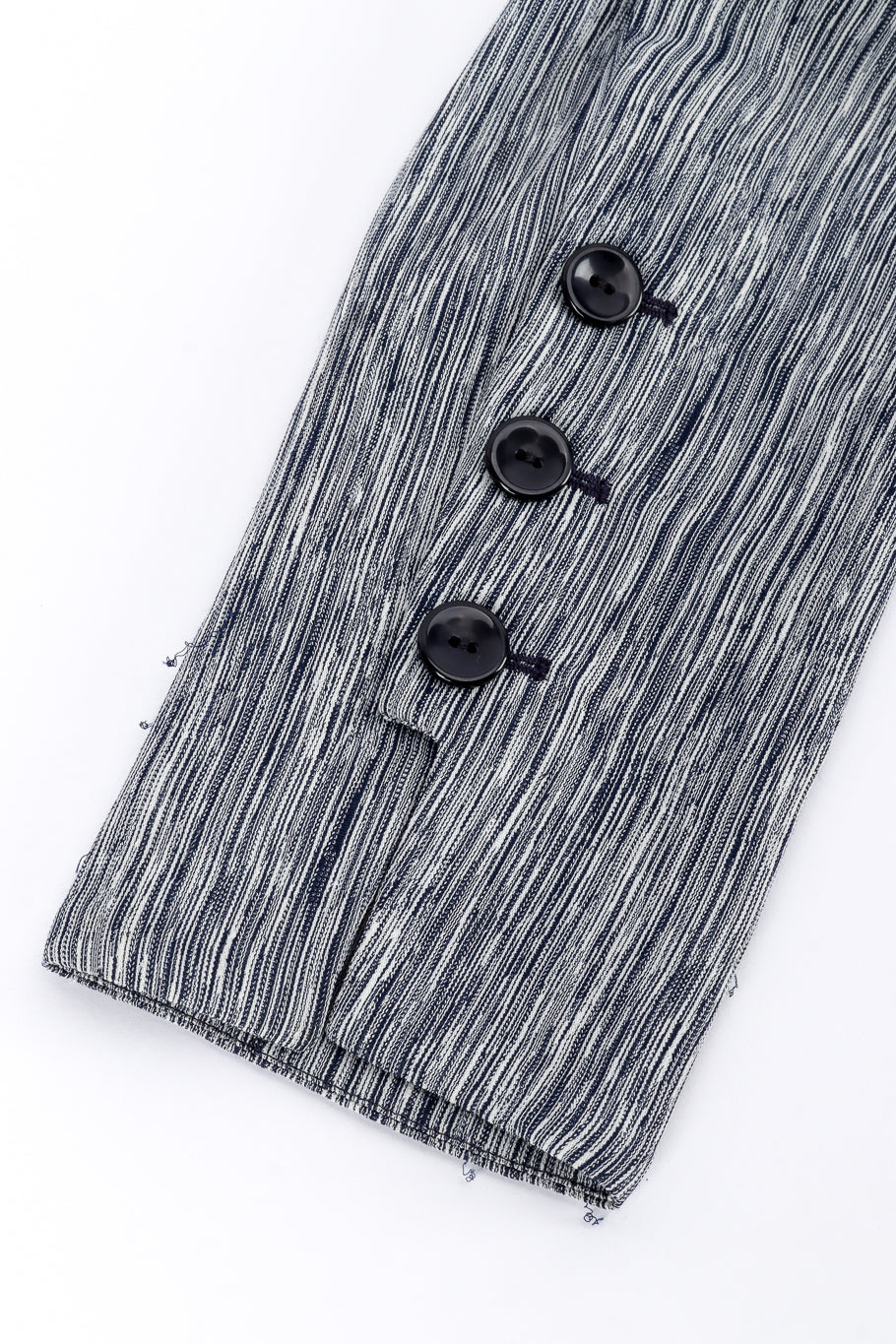 Chloé Woodgrain Stripe Jacket & Pant Set button sleeve closeup @recess la