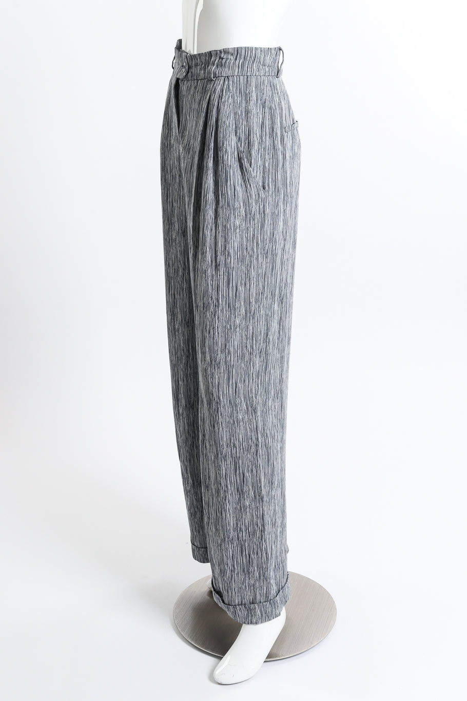 Chloé Woodgrain Stripe Jacket & Pant Set pant side on mannequin @recess la