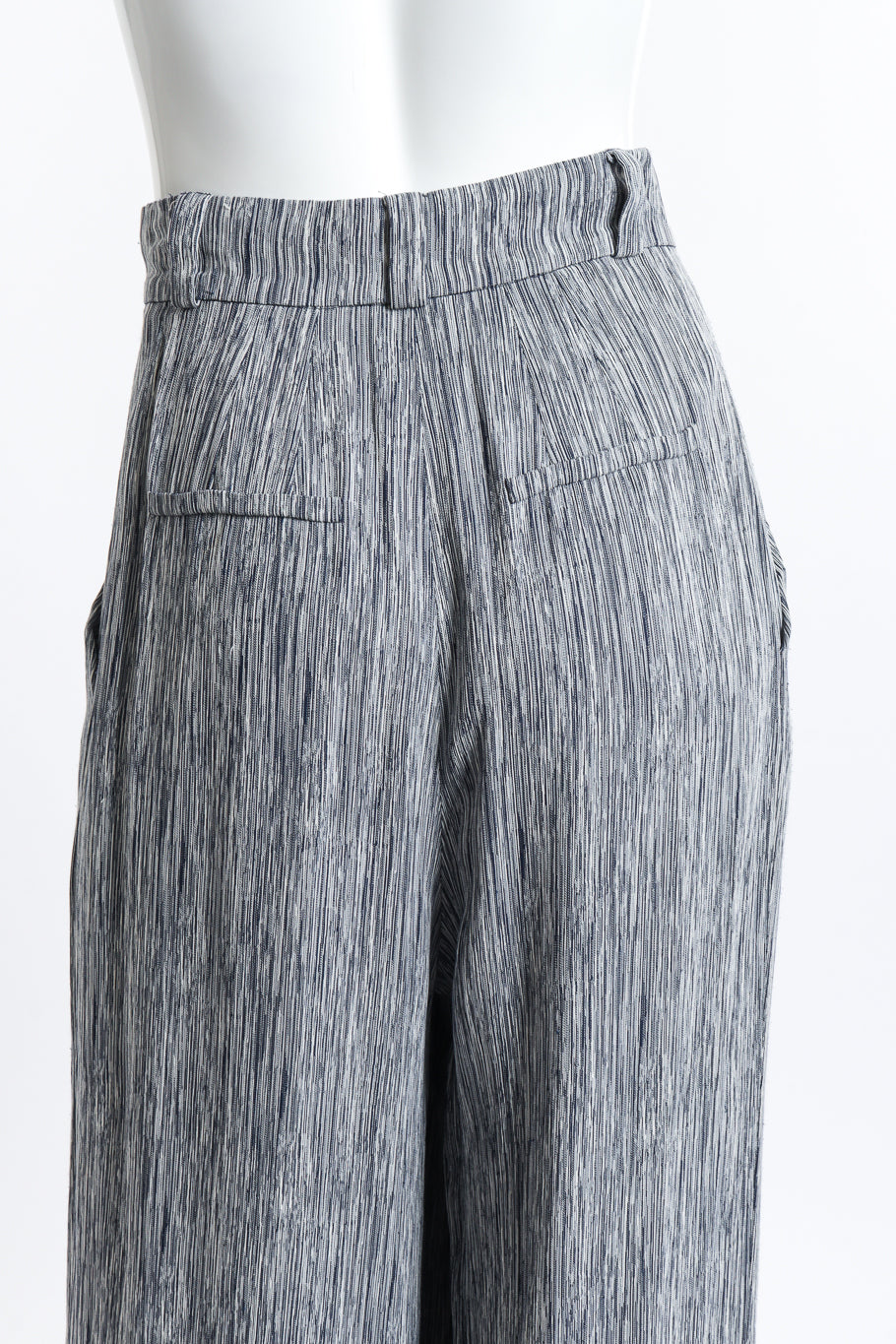 Chloé Woodgrain Stripe Jacket & Pant Set pant back on mannequin closeup @recess la