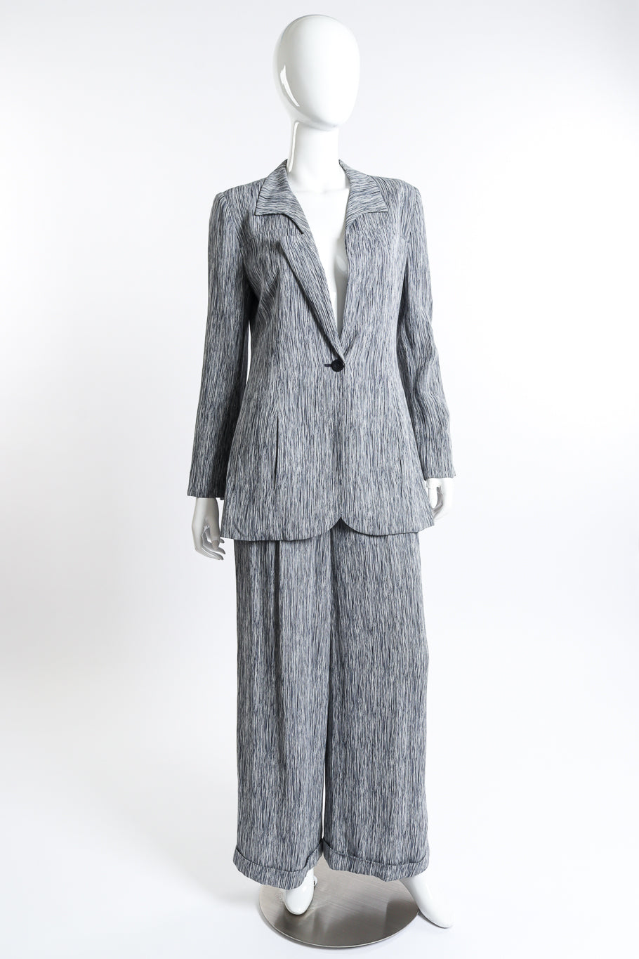 Chloé Woodgrain Stripe Jacket & Pant Set front on mannequin @recess la