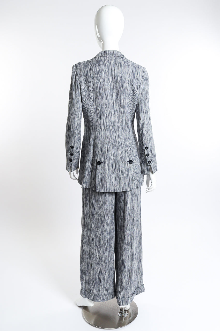 Chloé Woodgrain Stripe Jacket & Pant Set back on mannequin @recess la