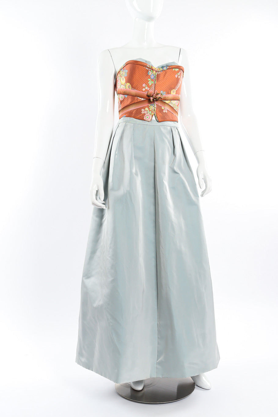 Corset, skirt, and shawl set by Christian La Croix on mannequin front without shawl @recessla