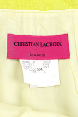 Vintage Christian Lacroix Appliqué Peplum Jacket & Skirt Set skirt label closeup @Recessla