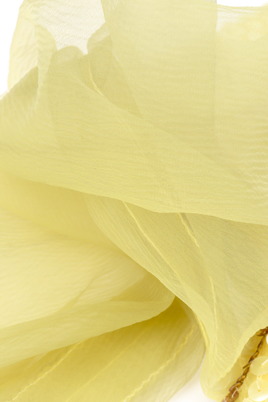 Vintage Courlande Silk Organza Flower Sequin Dress silk organza closeup @Recessla
