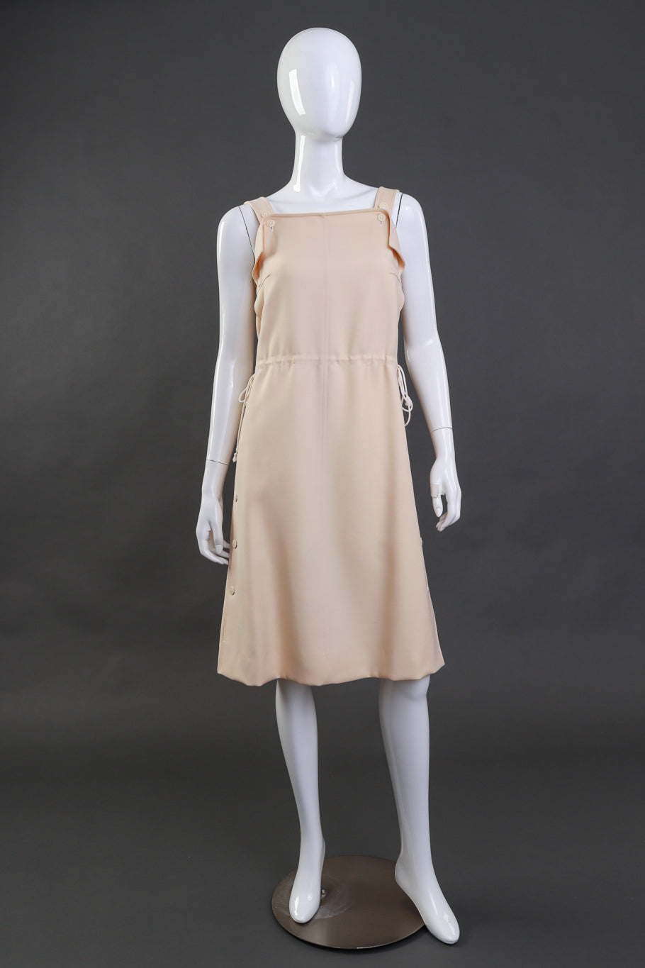 Courrèges Buttercream Pinafore Wool Dress on mannequin @RECESS LA